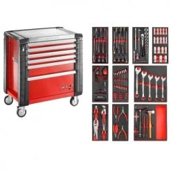 Composition d'outillage + servante 6 tiroirs - 10 modules Facom - JET.6M4PLPF